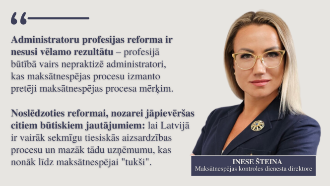 Inese Šteina - Maksātnespējas kontroles dienesta direktore