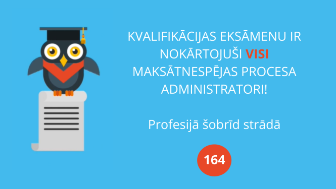 Pūce plivina spārnus ar diplomu nagos. Kvalifikācijas eksāmenu nokārtojuši visi maksātnespejas procesa administratori