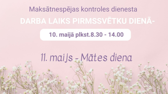 Darba laika izmaiņas pirmssvētku dienā