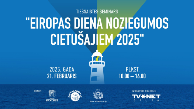 Ilustratīvs attēls - plakāts par Eiropas dienu noziegumos cietušajiem 2025
