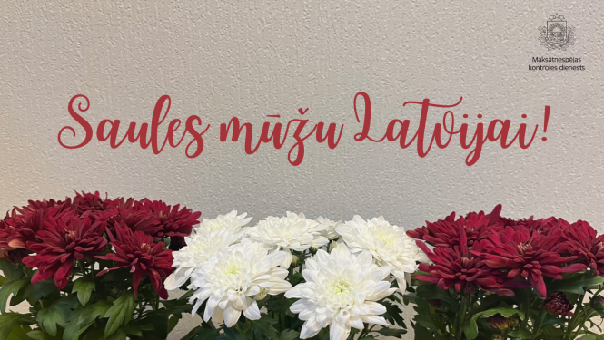 sveiciens Latvijai un ziedi