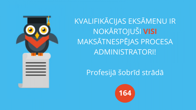 Pūce plivina spārnus ar diplomu nagos. Kvalifikācijas eksāmenu nokārtojuši visi maksātnespejas procesa administratori