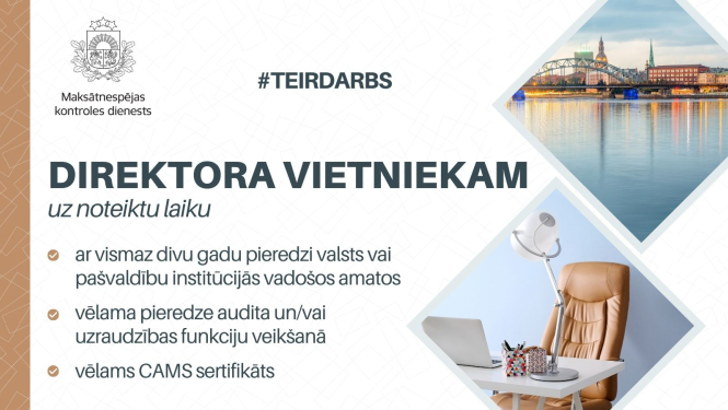 Ilustratīvs attēls vakancei - direktora vietnieks uzraudzības jautājumos