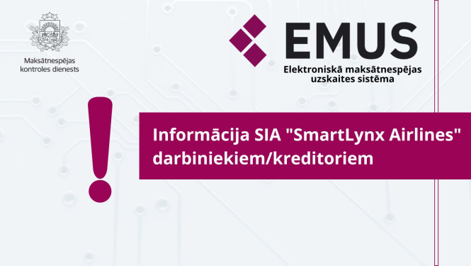 Informācija SIA "SmartLynx Airlines" darbiniekiem/kreditoriem