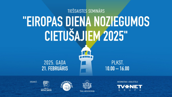 Ilustratīvs attēls - plakāts par Eiropas dienu noziegumos cietušajiem 2025