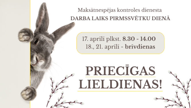 Lieldienu zaķis sveic Lieldienās. Darba laiks svētkos.