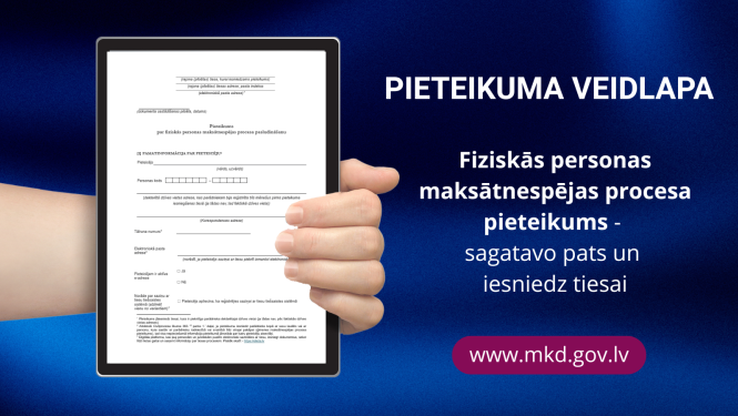 Fiziskās personas maksātnespējas pieteikuma veidlapa