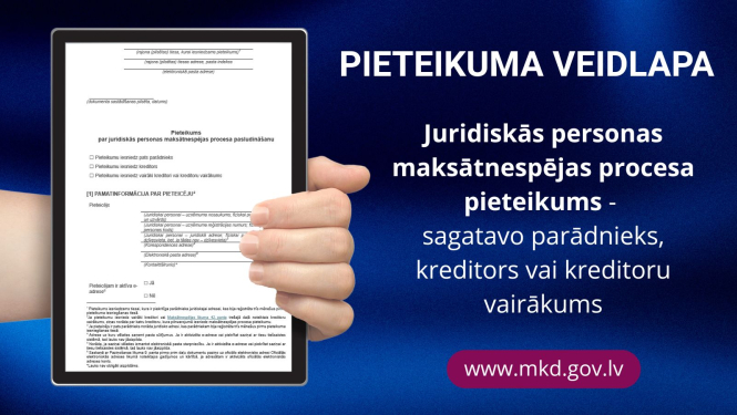 Juridiskās personas maksātnespējas procesa pieteikuma veidlapa