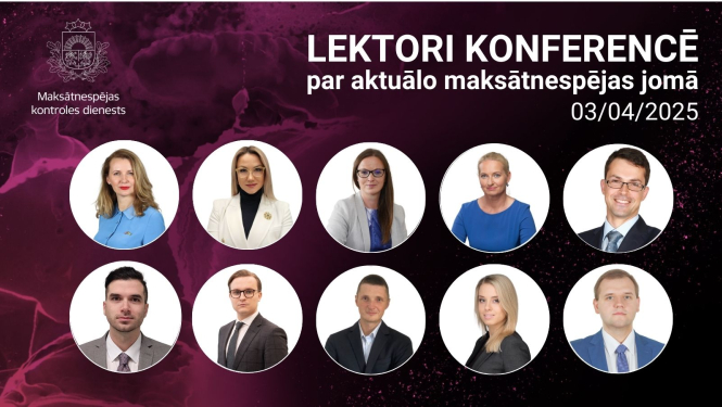 Lektori konferencē par aktuālo maksātnespējas jomā