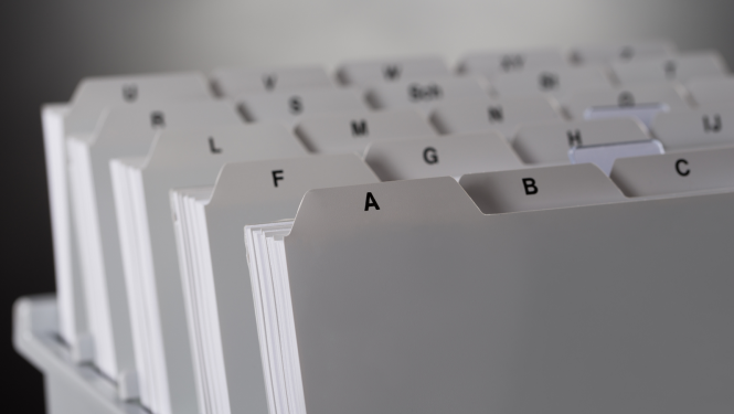 Arhīva dokumenti, kas sakārtoti pēc alfabēta burtiem