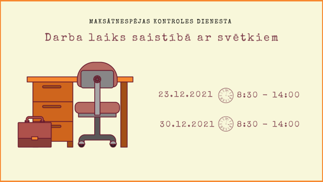 Biroja galds, krēsls, portfelis un darba laiks