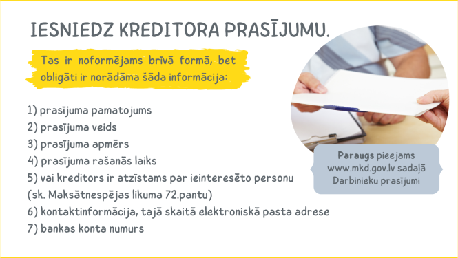 Kreditora prasījuma iesniegšana 11.08.2022
