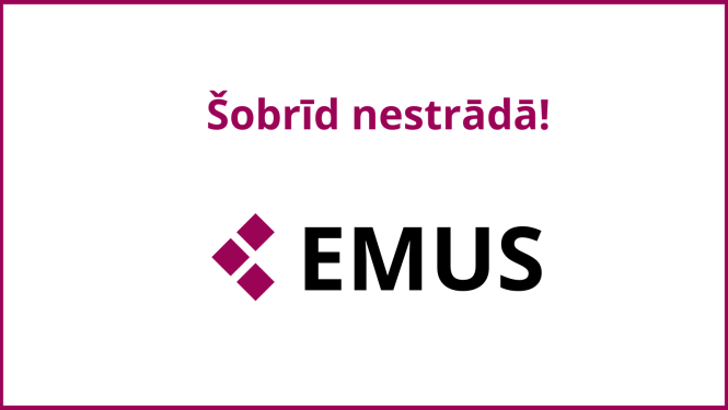 Elektroniskās maksātnespējas uzkaites sistēmas logo ar uzrakstu, ka sistēma nestrādā