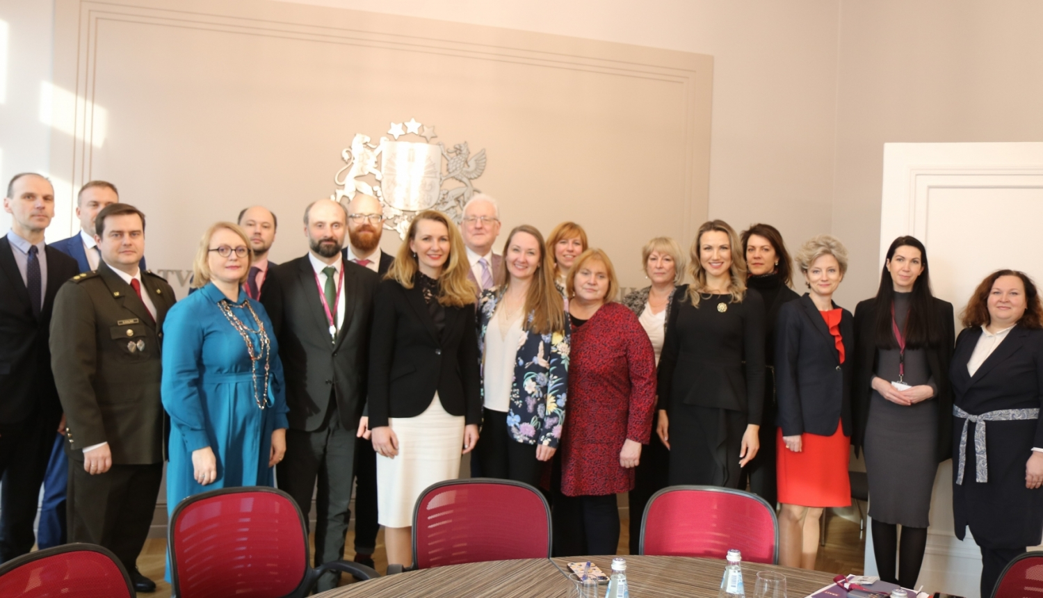 MKD direktore Inese Šteina kopā ar tieslietu ministri un citiem TM iestāžu vadītājiem