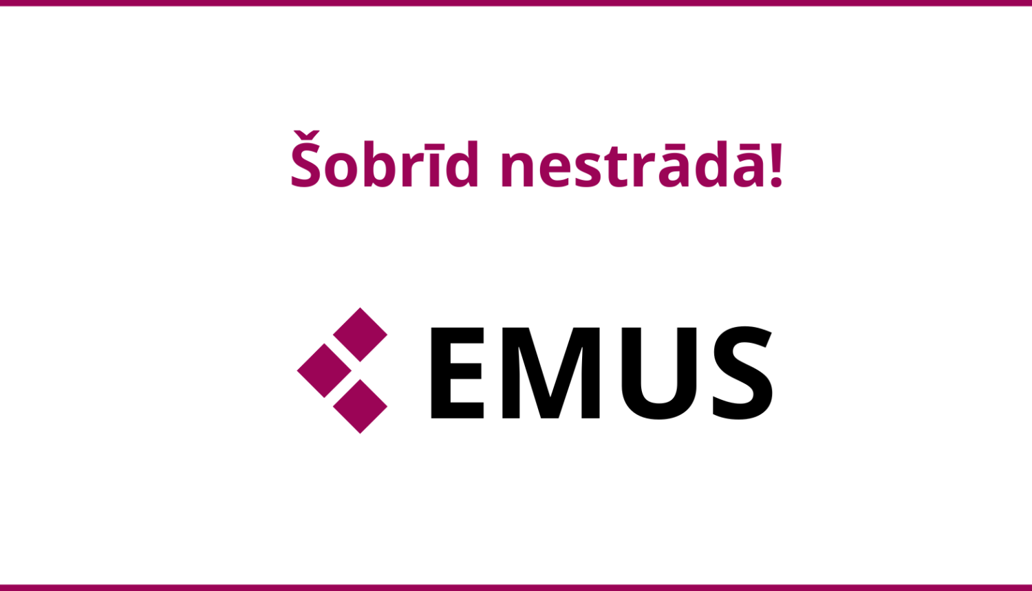 Elektroniskās maksātnespējas uzkaites sistēmas logo ar uzrakstu, ka sistēma nestrādā